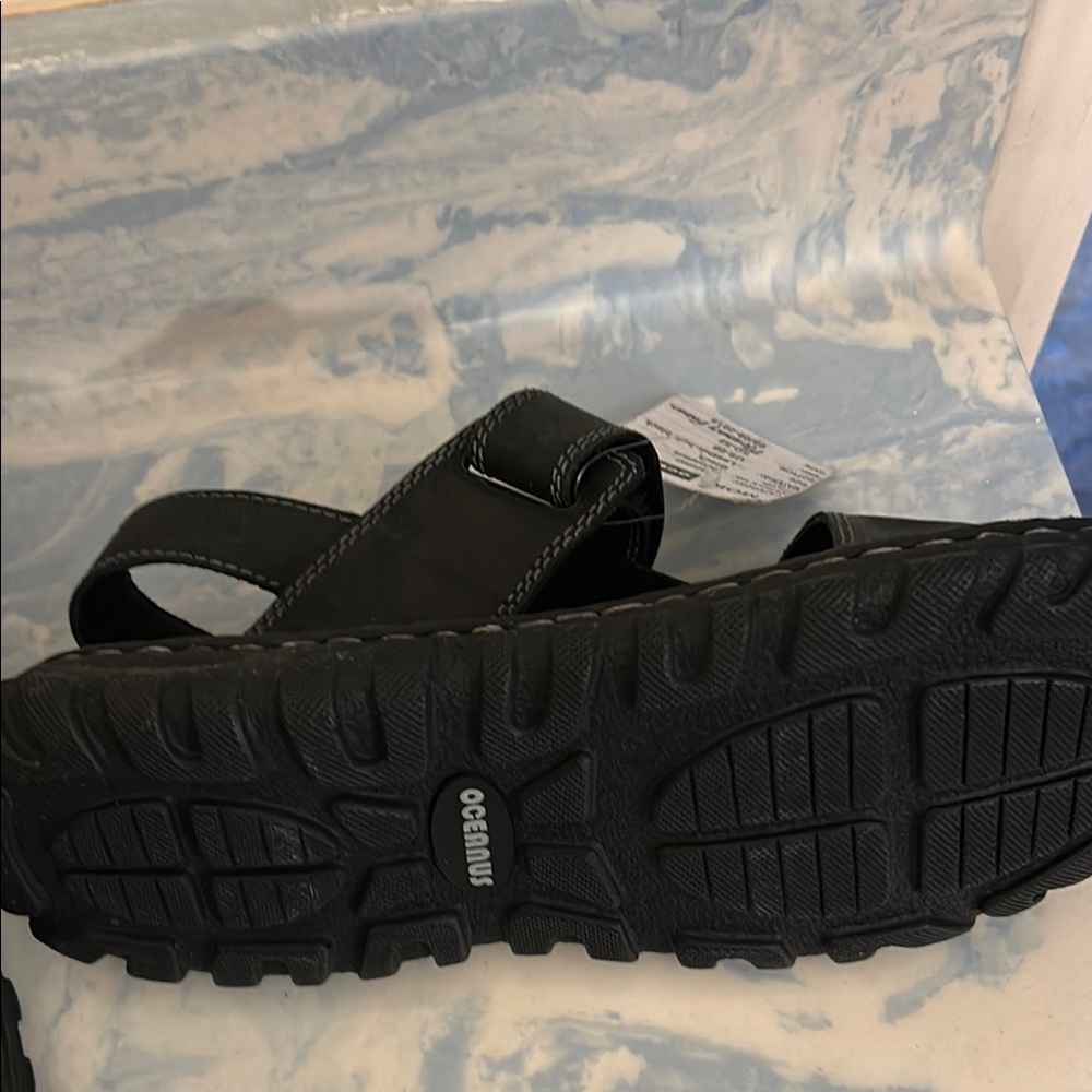 Oceanus Men’s Leather Sandals NWT - Picture 3 of 8
